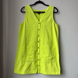 Ilana Kohn lime green pinafore mini dress